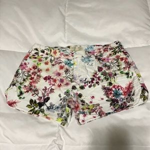 Zara girls floral shorts